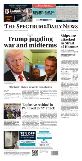 Cover of The Spectrum & Daily News