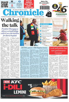 Cover of Chronicle (Zimbabwe)