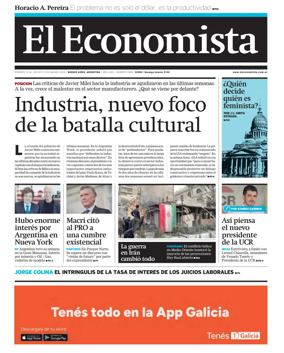 Cover of El Economista (Argentina)