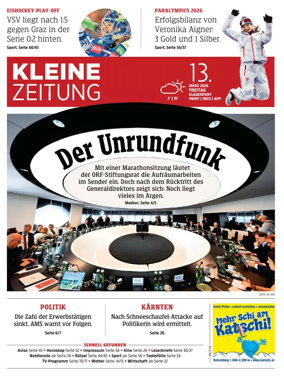 Cover of Kleine Zeitung Kaernten