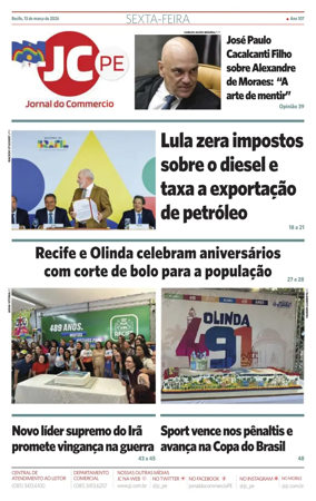 Cover of Jornal do Commercio