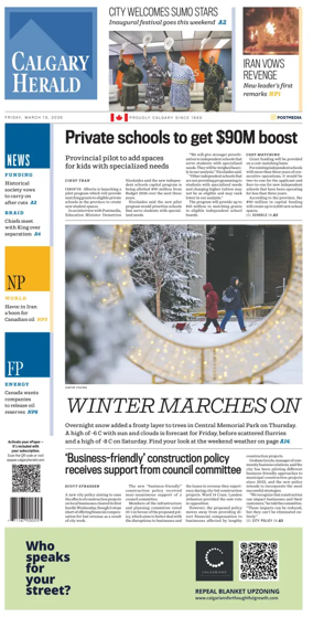 Cover of Calgary Herald