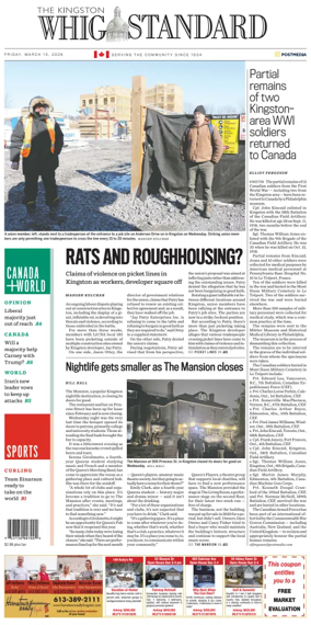 Cover of Kingston Whig-Standard