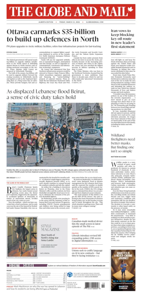 Cover of The Globe and Mail (Alberta Edition)