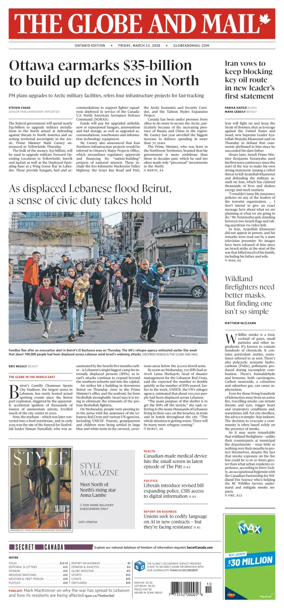 Cover of The Globe and Mail (Ontario Edition)
