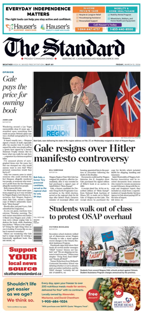 Cover of The Standard (St. Catharines)
