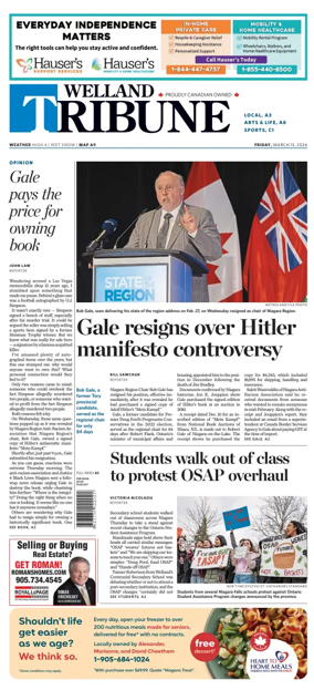 Cover of The Welland Tribune