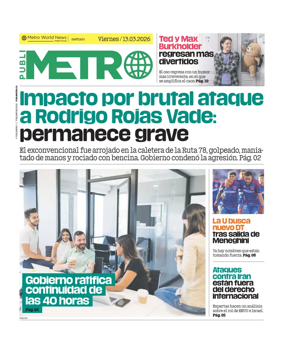 Cover of Publimetro Chile
