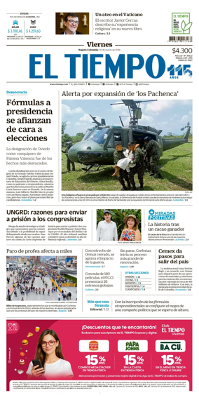 Cover of El Tiempo (Bogota)