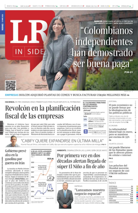 Cover of La Republica (Colombia)