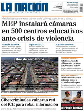 Cover of La Nacion (Costa Rica)