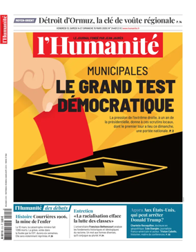 Cover of L'HUMANITE