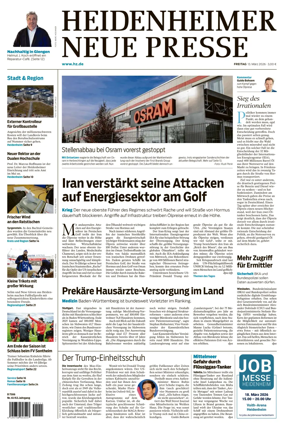 Cover of Heidenheimer Neue Presse