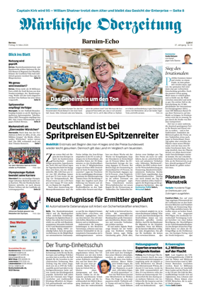 Cover of Markische Oderzeitung Bernau