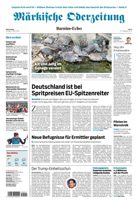 Cover of Markische Oderzeitung Eberswalde