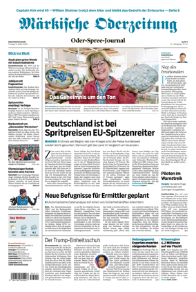 Cover of Markische Oderzeitung Eisenhuttenstadt