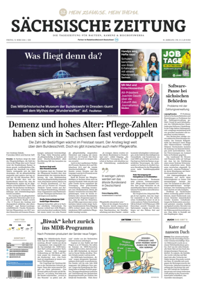 Cover of Sachsische Zeitung (Bautzen Kamenz & Bischofswerda)
