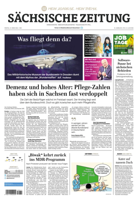 Cover of Sachsische Zeitung (Dresden)