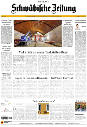 Cover of Schwabische Zeitung (Biberach)