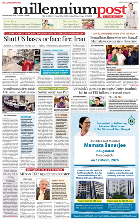 Cover of Millennium Post (Kolkata)