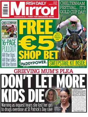 Cover of Irish Daily Mirror