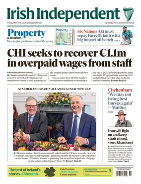 Cover of Irish Independent