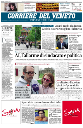 Cover of Corriere del Veneto (Treviso e Belluno)