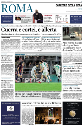 Cover of Corriere della Sera (Roma)
