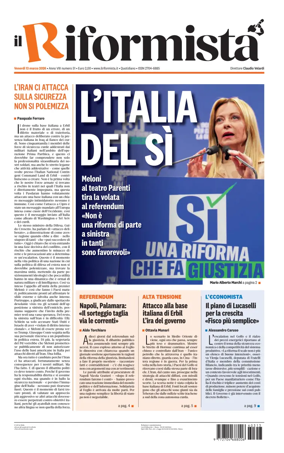 Cover of Il Riformista (Italy)