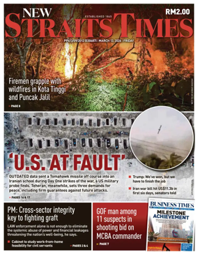 Cover of New Straits Times