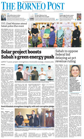 Cover of The Borneo Post (Sabah)