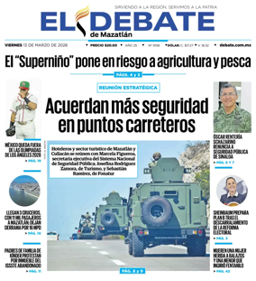 Cover of El Debate de Mazatlan