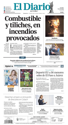 Cover of El Diario de Juarez