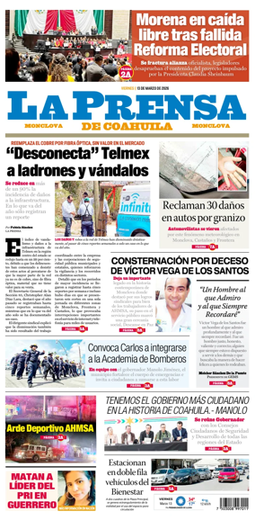 Cover of La Prensa de Coahuila