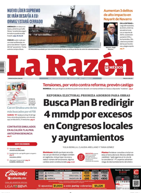 Cover of La Razon de Mexico