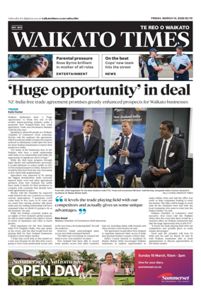 Cover of Waikato Times