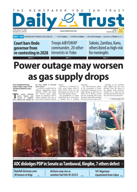 Cover of Daily Trust