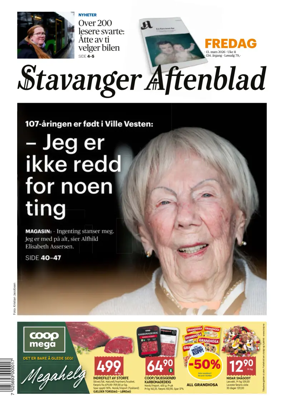 Cover of Stavanger Aftenblad