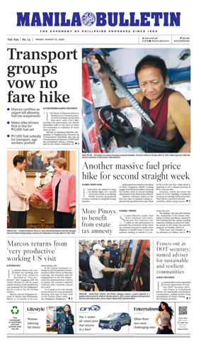 Cover of Manila Bulletin