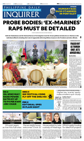 Cover of Philippine Daily Inquirer