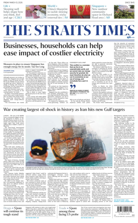 Cover of The Straits Times