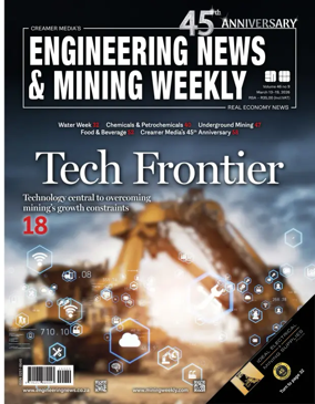 Cover of Engineering News and Mining Weekly