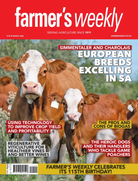 Cover of Farmers Weekly (South Africa)
