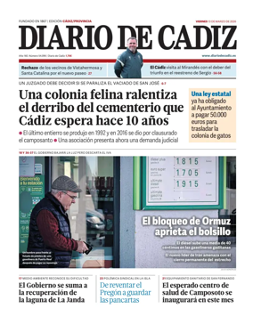 Cover of Diario de Cadiz
