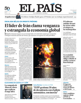 Cover of EL PAIS Valencia