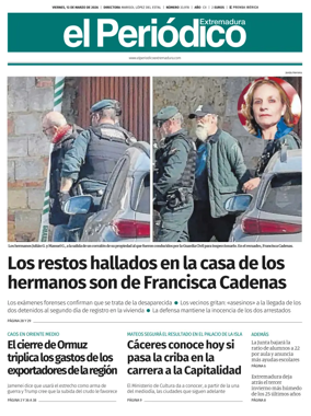 Cover of El Periodico Extremadura