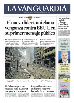 Cover of La Vanguardia