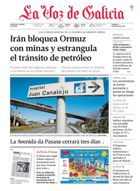 Cover of La Voz de Galicia (A Coruna)