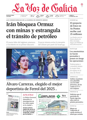 Cover of La Voz de Galicia (Ferrol)