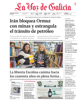Cover of La Voz de Galicia (Pontevedra)